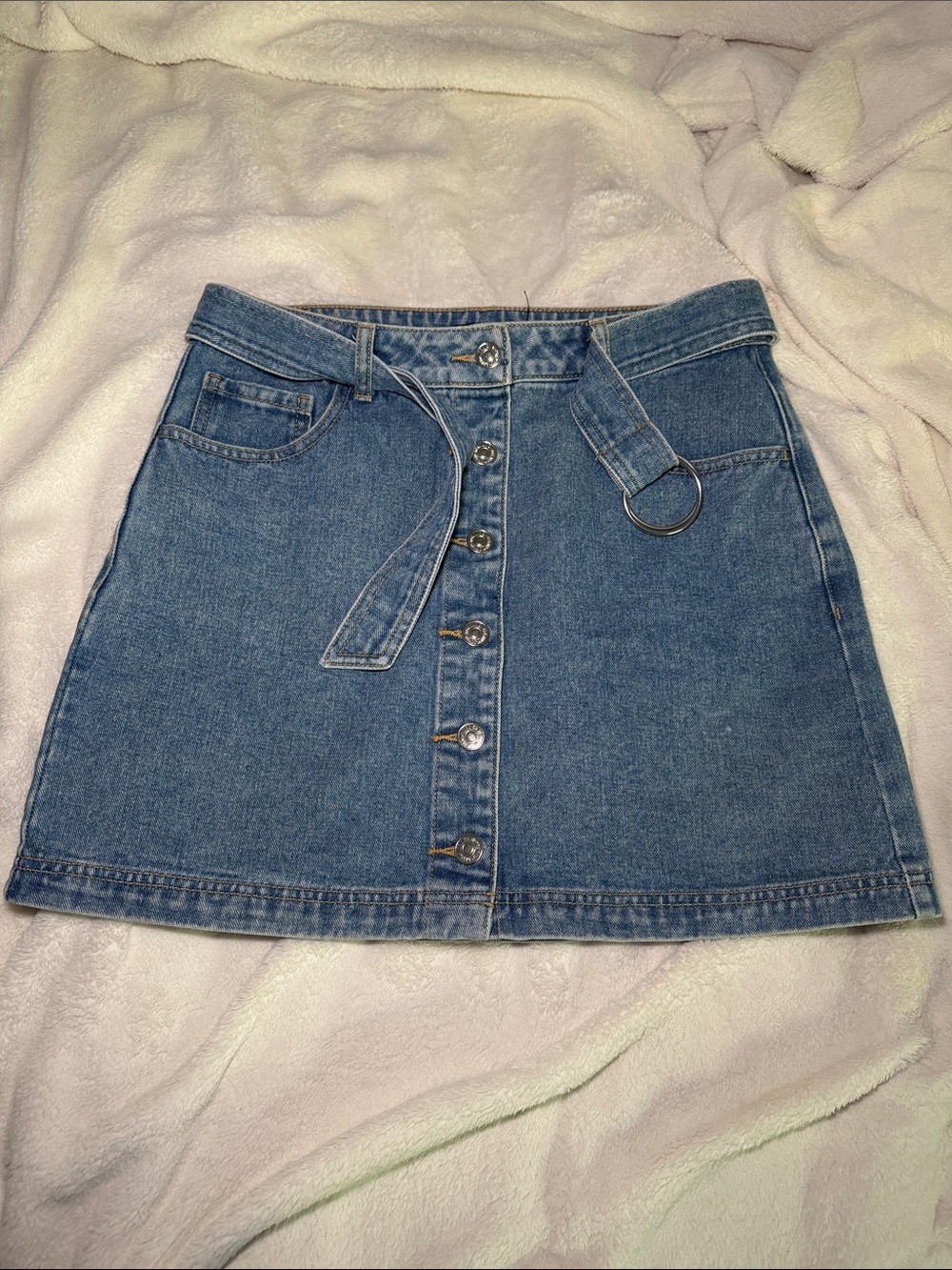 Forever 21 Light Blue Denim Mini Skirt